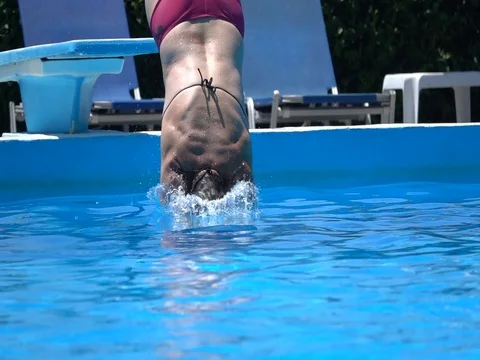 Swim in the water Stock Footage 77686265