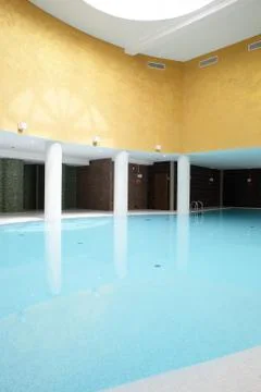 Swiming pool inside building Stock Photos