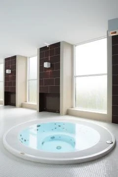 Swiming pool inside building Foto stock