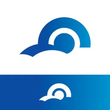The swimmer abstract logo concept. 스톡 일러스트