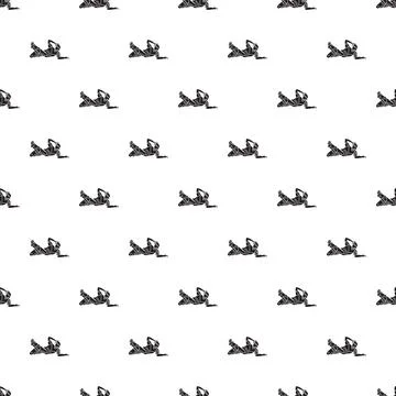 Swimmer diving into water seamless pattern background Stock Illustration