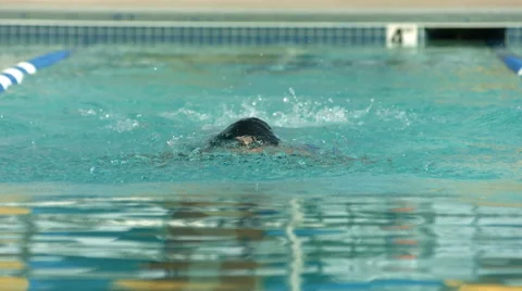 Swimmer doing butterfly stroke, super slow motion Stock Footage 62284146