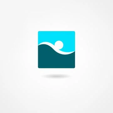 Swimmer icon Stock Illustration
