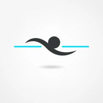 Swimmer icon Stock Illustration