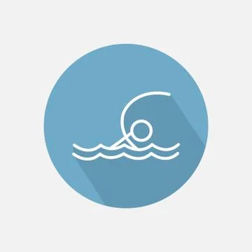 Swimmer icon vector Stock Illustration