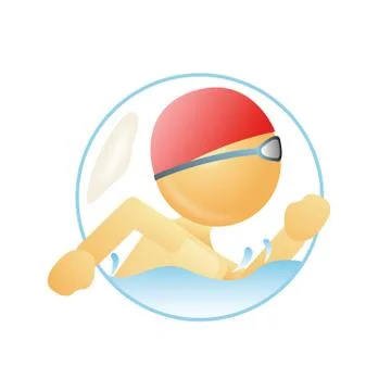 Swimmer Stock Illustration
