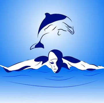 Swimmer Stock Illustration