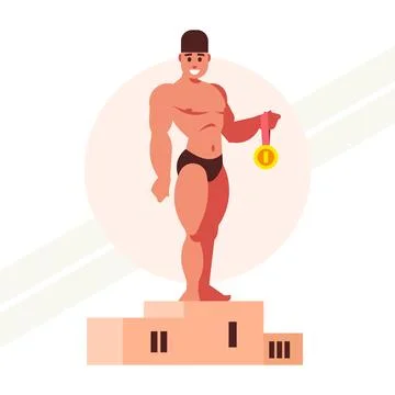 Swimmer-on-pedestal Stock Illustration