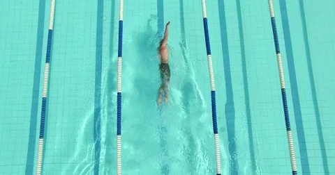 Swimmer in pool Video stock 77051166