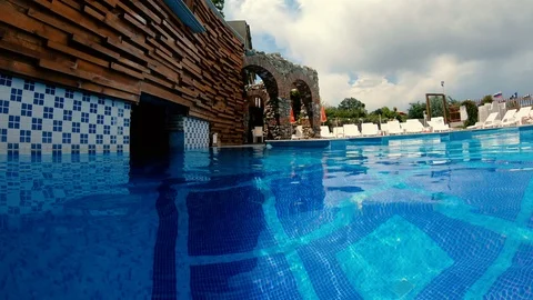 Swimmer POV while swimming in the pool Stock Footage 91654551