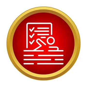 Swimmer progress checklist icon tracking training performance Ilustración de archivo
