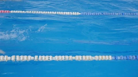 Swimmer Quickly Overcome the Track Stock Footage 71846738