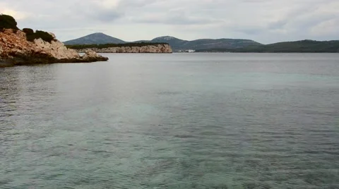Swimmer in the sea Stock Footage 43386153