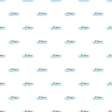 Swimmer swimming in pool water pattern background イラスト素材