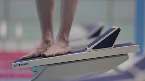 Swimmer training Stock Footage 82766358