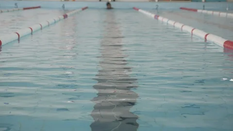 Swimmer Training In Pool Stock Footage 95176500
