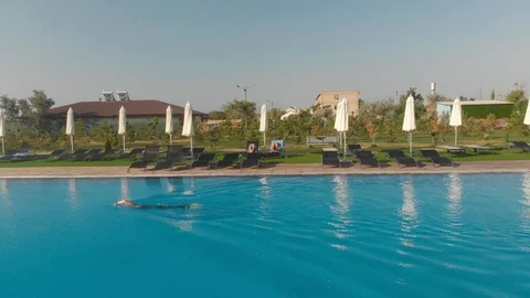 Swimmer training in a swimming pool. Stock-Footage 126421942