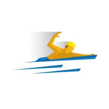 Swimmer in the water 스톡 일러스트
