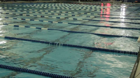 Swimmers end race Stock Footage 32480482