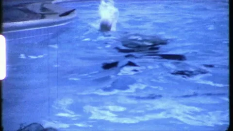 Swimmers at an Indoor Pool 1970s | Stock Video | Pond5