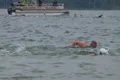 Swimmers Racing In Triathlon 03 Footage