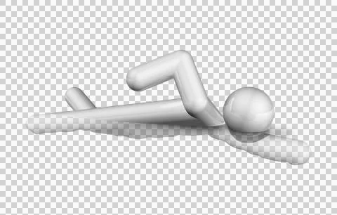 Swimming 3D symbol Stock Illustration