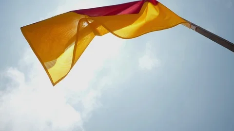 Swimming allowed flag 스톡 동영상 111333459