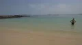 Swimming and relaxing in the ocean water in Panama 4k or 4k+ Resolution