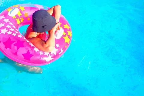 Swimming on the beach or in the pool Stock Photos