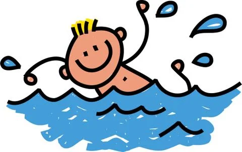 Swimming Boy Stock-Illustration