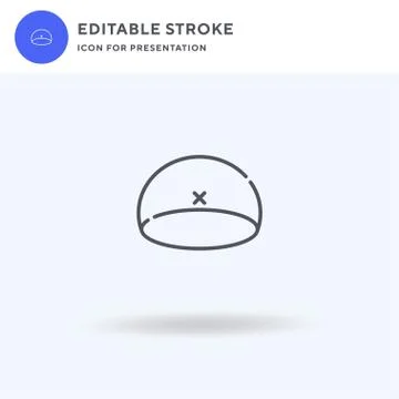 Swimming Cap icon vector, filled flat sign, solid pictogram isolated on white Illustrazione stock