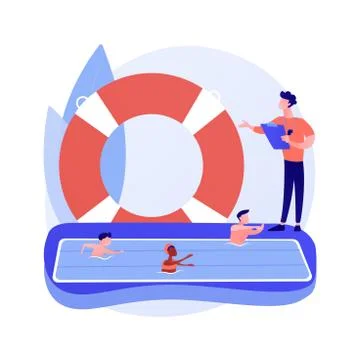 Swimming classes vector concept metaphor Stock Illustration