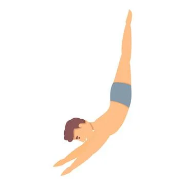 Swimming competition icon cartoon vector. Swim pool Stock Illustration