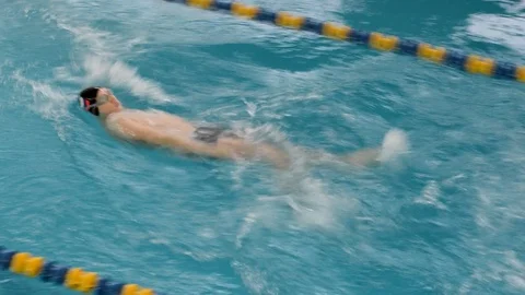 Swimming competitions Stock Footage 129788907