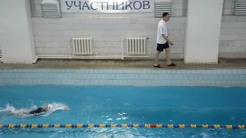 Swimming competitions Stock Footage 130289183