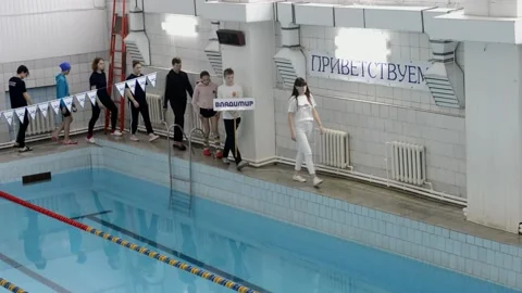 Swimming competitions Stock Footage 131892779