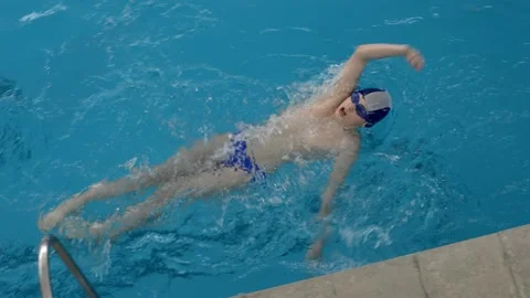Swimming competitions Stock Footage 131900414
