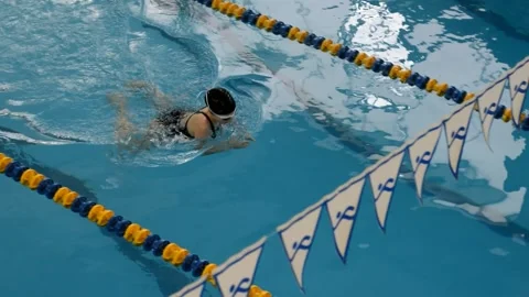 Swimming competitions Stock Footage 131900744