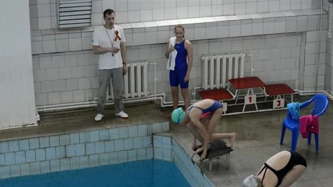 Swimming competitions Stock Footage 131901378