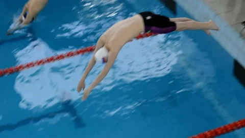 Swimming competitions Stock Footage 132013720