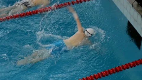 Swimming competitions Stock Footage 132014079