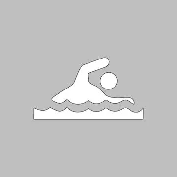 Swimming computer symbol Illustrazione stock
