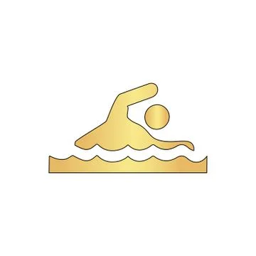 Swimming computer symbol Stock Illustration