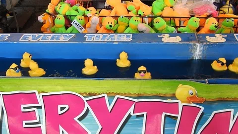 A Duck Game At Carnival Stock Photo, Picture and Royalty Free