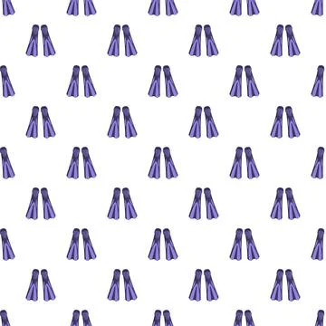 Swimming flippers seamless pattern for summer water sports Stock Illustration