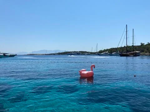 Swimming float in the sea Stockfoto's