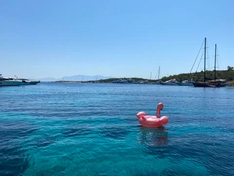 Swimming float in the sea Stock Photos