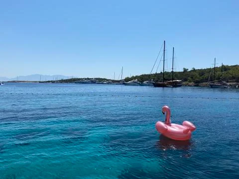 Swimming float in the sea Foto stock