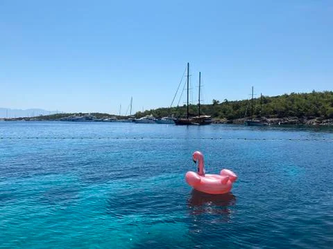 Swimming float in the sea Stock Photos