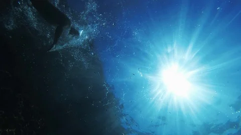 Swimming Stock Footage 129749539